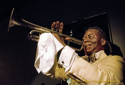 Satchmo blowing his trumpet